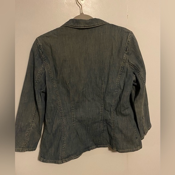 Dana Buchman Denim Blazer Jacket, Size 8 - Picture 2 of 8